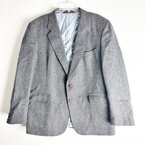 Men’s 100% Pure Wool Blazer Gray Potomac Collections     Size 46R